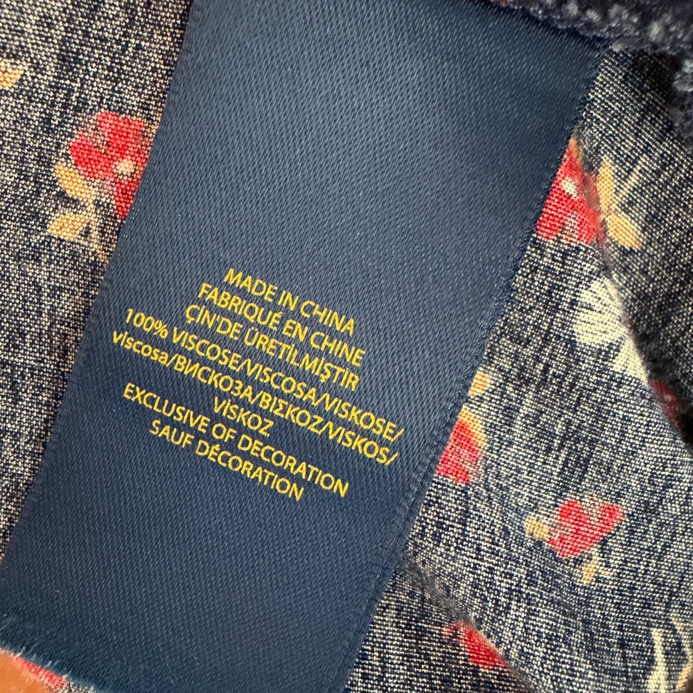 Polo Ralph Lauren‎ Navy Blue Floral Viscose Flared Mini Skirt Size 12 313612796 - Picture 5 of 8